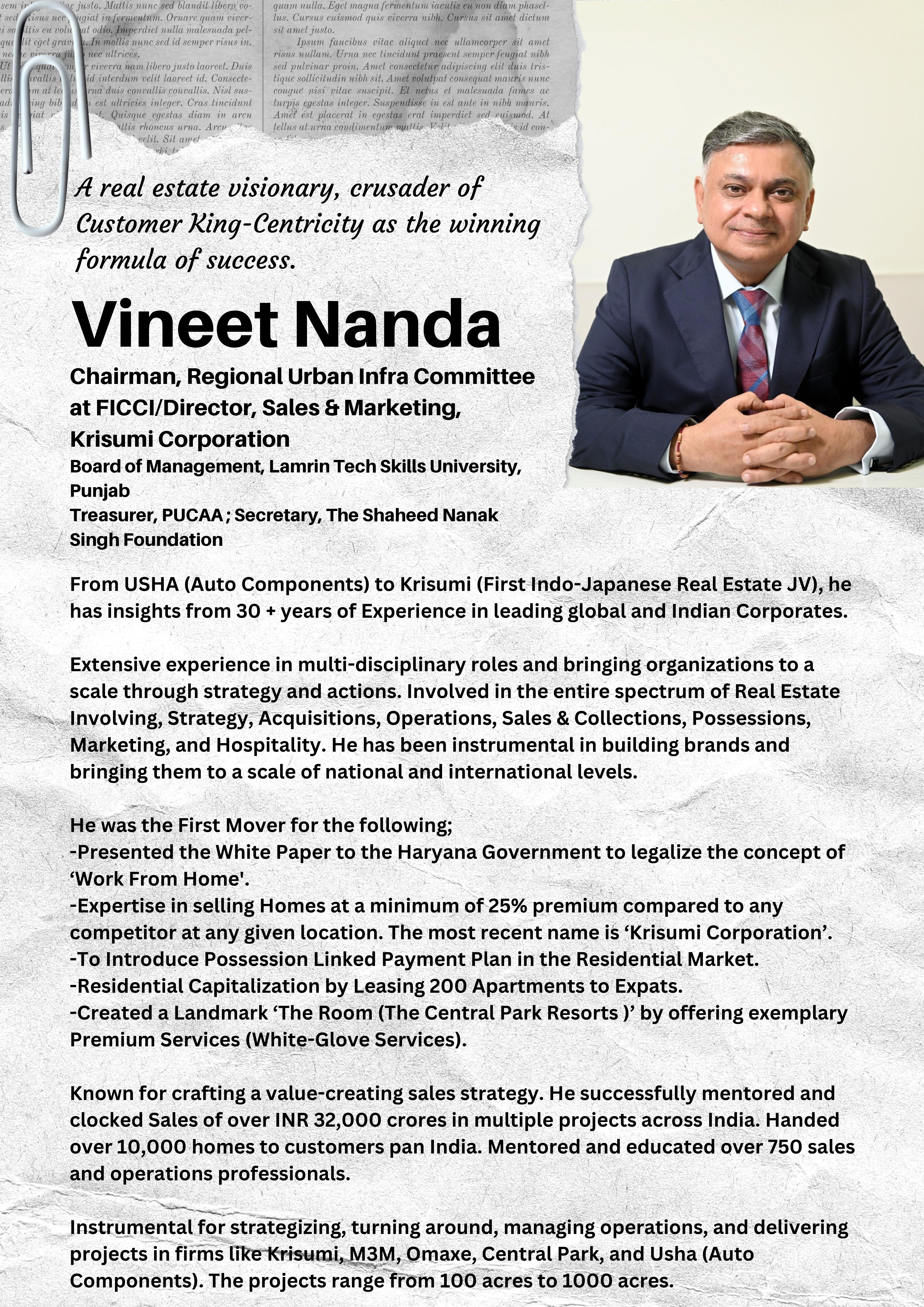 Mr Vineet Nanda